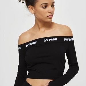 IVY PARK by Beyoncé off the shoulder cropped long sleeve SIZE L